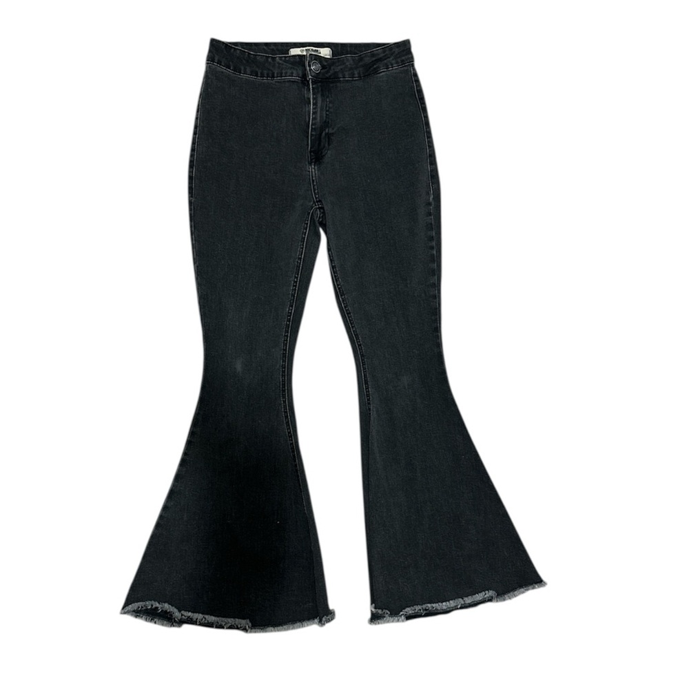 Rock & Roll Black Button High Rise Bell Bottom Jeans Size 29x30